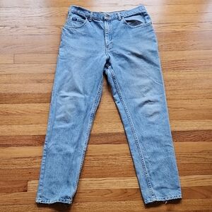 Vintage Lee Light Wash Denim 34x31 Distressed